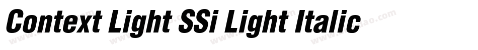 Context Light SSi Light Italic字体转换